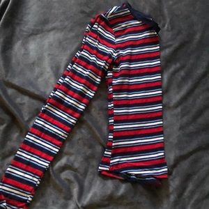 Cropped striped shirt.